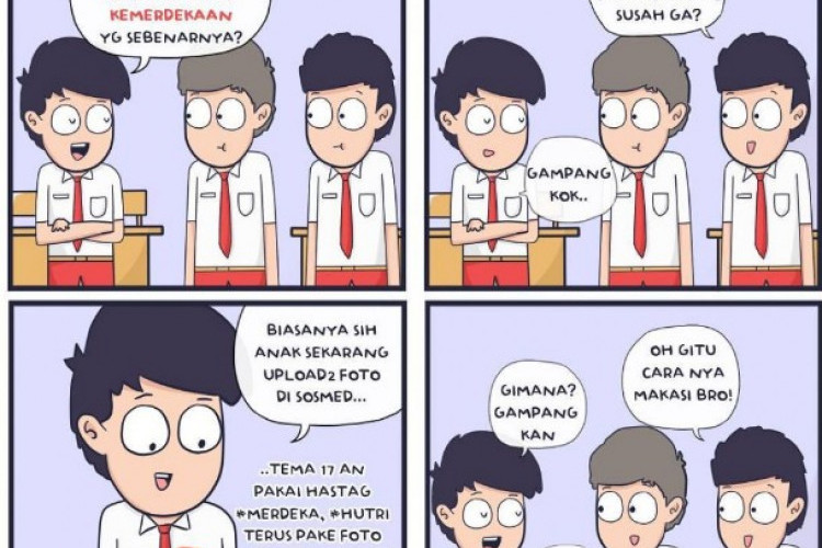 Gambar Komik Untuk Tugas Sekolah Banyak Tema Pendidikan Mudah Digambar