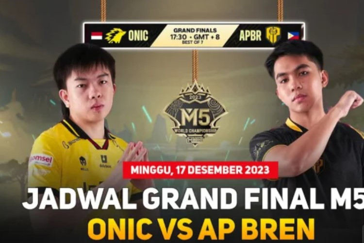 Link Siaran Ulang AP BREN vs ONIC M5 Grand Final 17 Desember eSport Mobile Legends, Biar Kalah ONIC Tetap di Hati