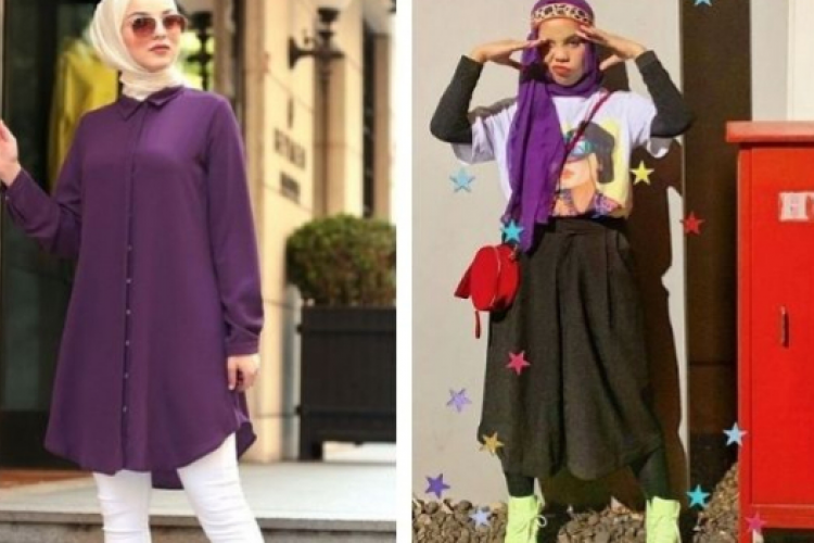 Komposisi Outfit Warna Nila dan Ungu Untuk Hijabers, Sering Dipakai Sama Selebgram Viral!