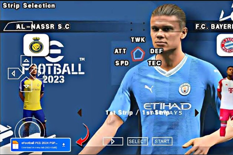 Telecharger eFootball PES 2024 PPSSPP ISO Android Aout 2024 Transfert Complet et Nouveaux Kits De Mise À Jour Saison 2023-24