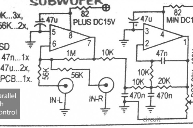 Skema Rangkaian Subwoofer IC 4558D Sederhana Model Baru 2024, Mudah Dibuat Anti Ribet!