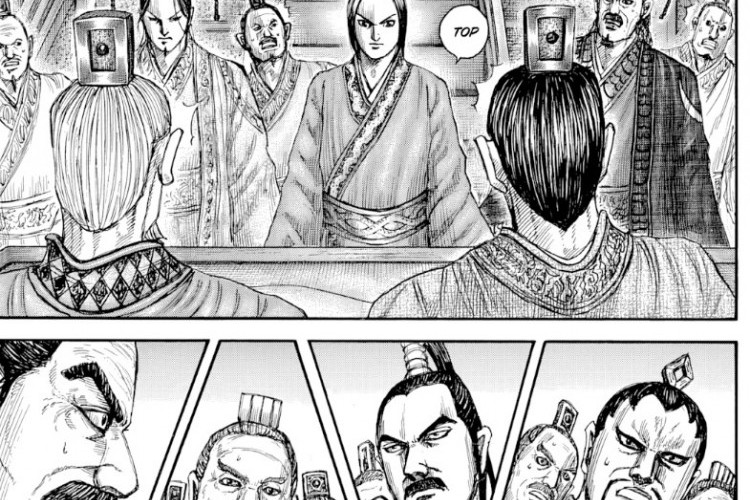 Spoiler et Lire Kingdom Manga Scan VF Chapitre 817 Francais, discours épique du commandant Tou