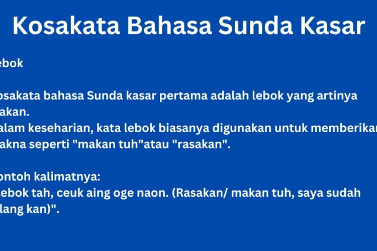 Daftar Kosakata Kotor Bahasa Sunda Tidak Boleh Sembarangan Diucapkan, Banyak yang Familiar!