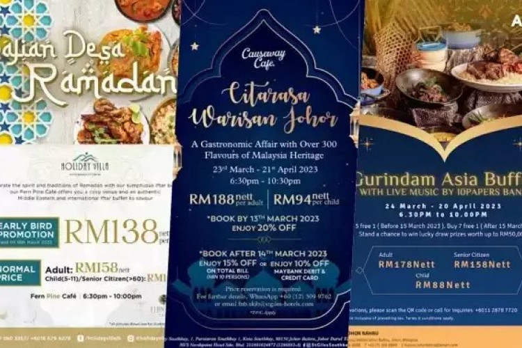 Senarai Buffet Ramadhan 2023 di Johor Bahru, Banyak Pilihan Hotel dan Restorannya!