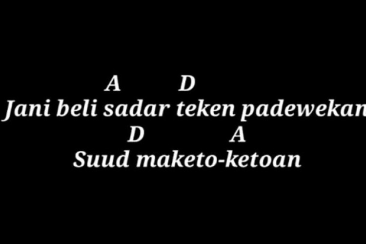 Kunci Gitar Bagus Wirata Beli Sadar Lengkap Dengan Lirik Lagunya