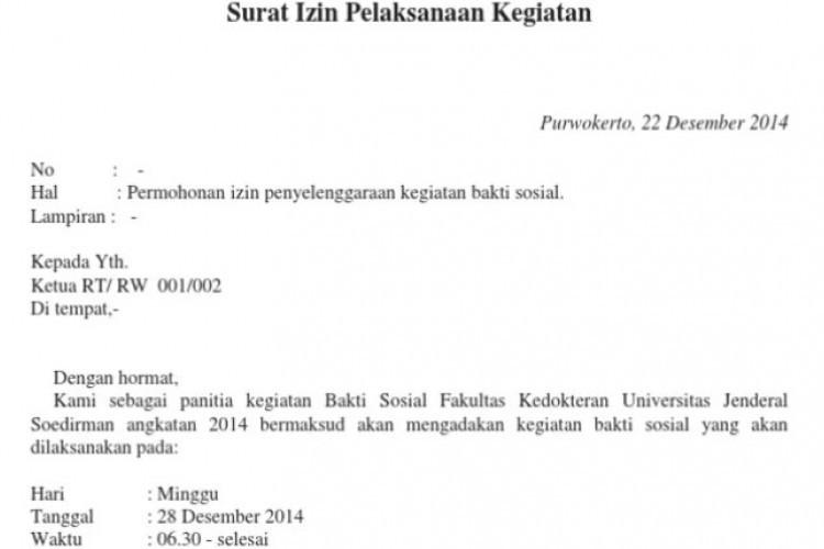 Contoh Surat Izin Mengadakan Acara yang Baik dan Benar, Auto di-ACC Langsung!