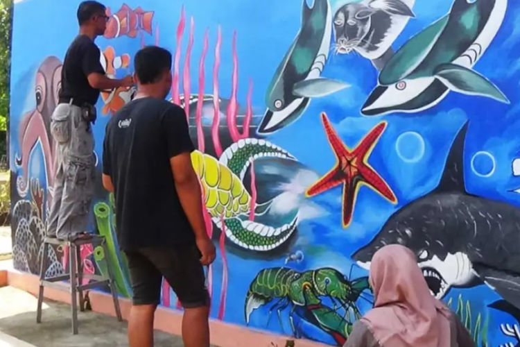 Cara dan Teknik Membuat Lukisan Dinding (Mural) Sekolah TK, Simpel untuk Pemula Bisa Diikuti!