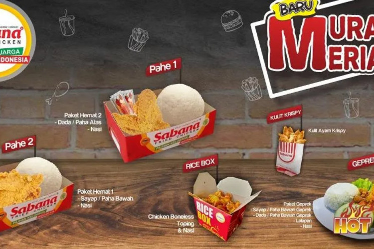 Daftar Harga Menu Ayam Goreng Sabana Jakarta Terbaru 2023, Tersedia Ayam Krispi dan Ayam Geprek!