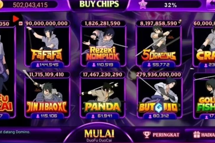 Download Higgs Domino RP V1.87 Lengkap X8 Speeder, Hadir dengan Tema Sasuke Jackpot Auto Klik