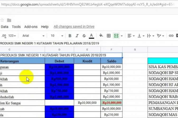 Contoh Laporan Stok Barang Google Spreadsheet, Coba Akses Secara Online!