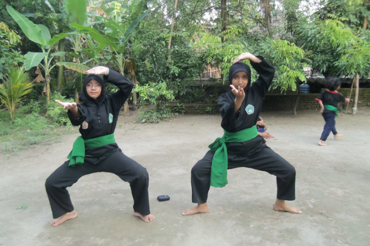 Foto Pagar Nusa Perempuan Keren Gerakan Silat, Bisa Langsung Unduh Disini!