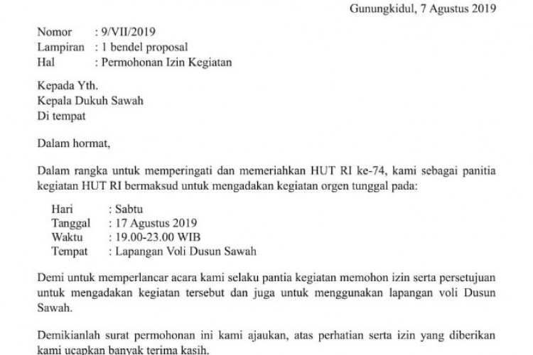 Download Contoh Surat Perizinan Mengadakan Acara, Jadikan Referensi Untuk Kelancaran Kegiatanmu!