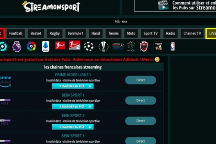 Quelle est la nouvelle adresse de Streamonsport aout? Sites pour regarder le football gratuitement sans payer