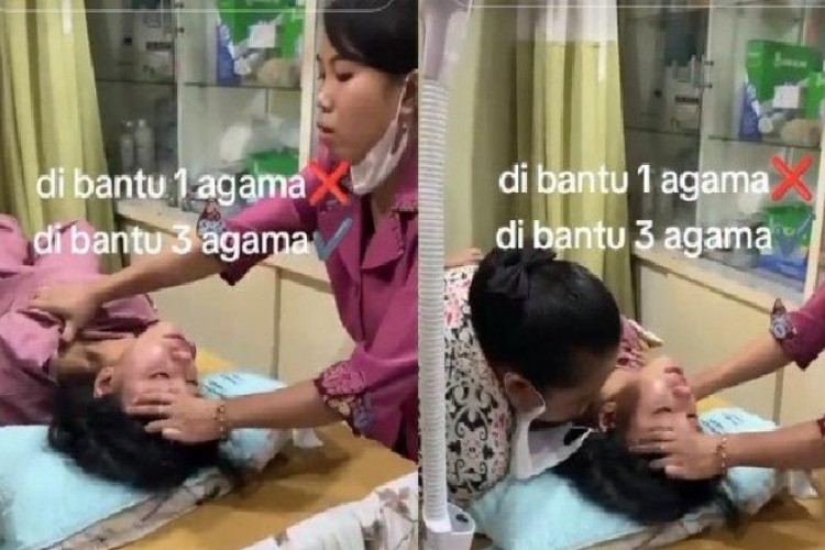 Viral Wanita Kesurupan di Lampung Dibacakan Doa 3 Agama Sekaligus, Netizen: Wujud Bhinneka Tunggal Ika