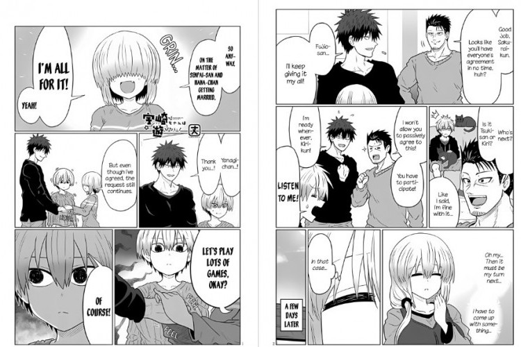 Link Manga Uzaki-chan wa Asobitai! Chapter 112 Bahasa Indonesia, Shinichi Sakurai Bikin Kesal Aja!