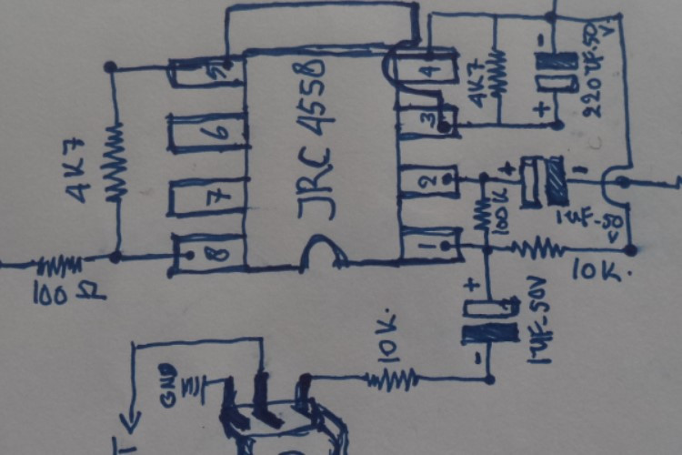 Skema Preamp Mic IC 4558 Lengkap Dengan Cara Merakitnya, Bikin Audio Speaker Makin Nyus