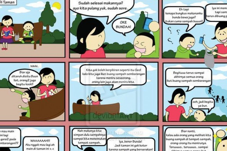 Kumpulan Contoh Komik tentang Sampah, Bisa Ditempel di Mading Sekolah!