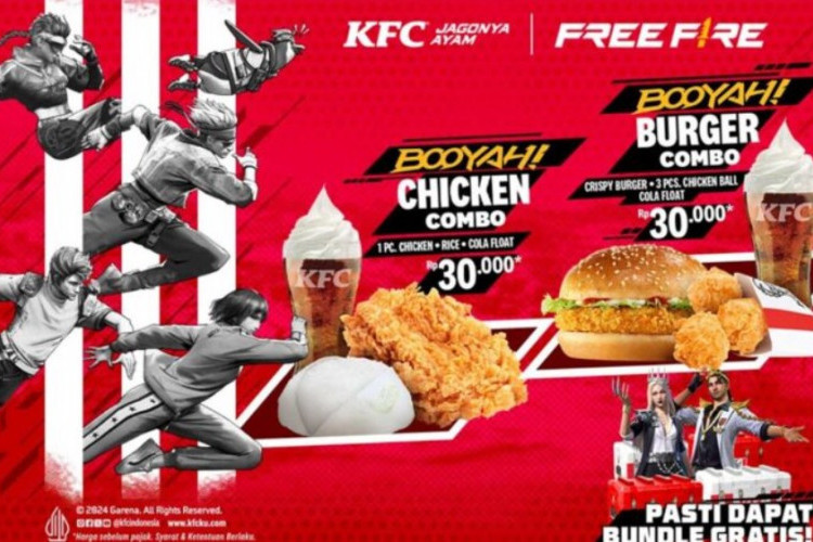 Kode Redeem Free Fire x KFC Booyah Hari Ini 29 Mei 2024, Menangkan Reward SG2, OPM, M1887 Sekarang!