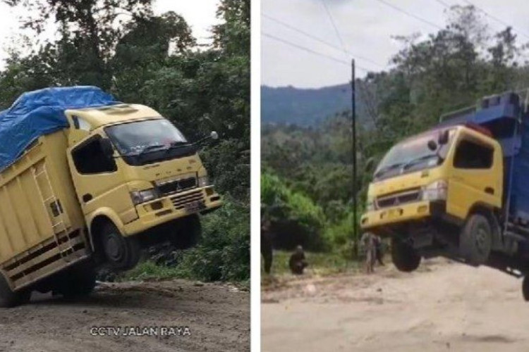 Detik-detik Video Truk Hampir Terbalik di Tanjakan Maut Batu Jomba Sumut, Tuai Komentar Pedas Netizen