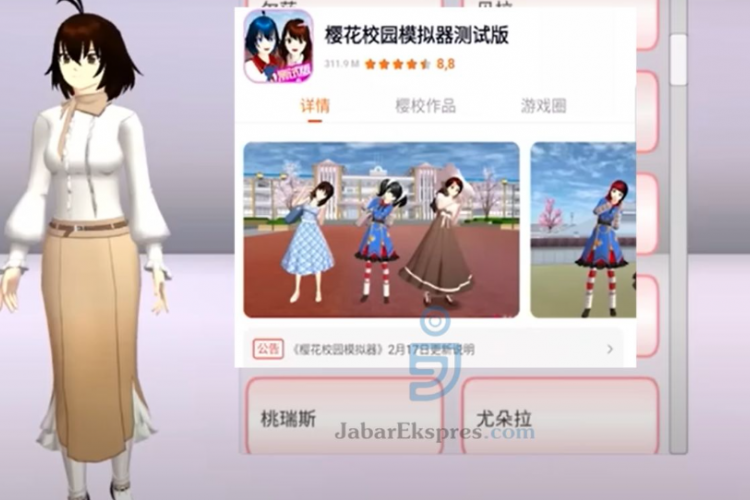 Tutorial Baju Baru di 233 Leyuan Sakura School Simulator Versi China, Tampilan Jadi Makin Kece