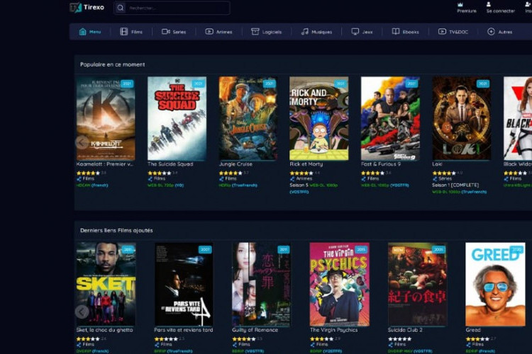 Tirexo Nouvelle Adresse Juillet-août 2024, Regardez Gratuitement Les Dernières Séries De Films En Streaming Vf