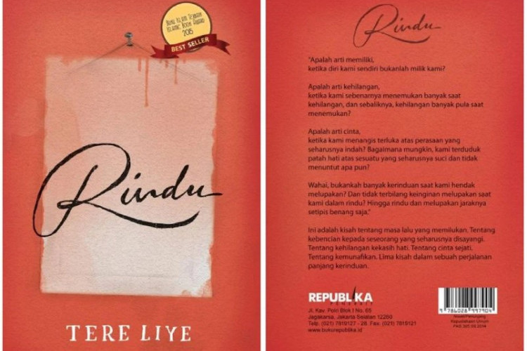 Link Baca Novel Rindu - Tere Liye Full Chapter PDF, Tentang Masa Lalu, Kebencian dan Kebohongan Cinta!
