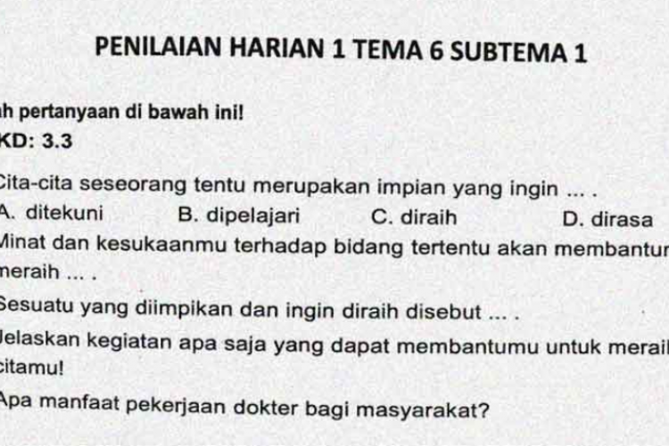 Download Soal-soal PDF Buku Tema 6 Kelas 4 SD/MI Beserta Kunci Jawaban!