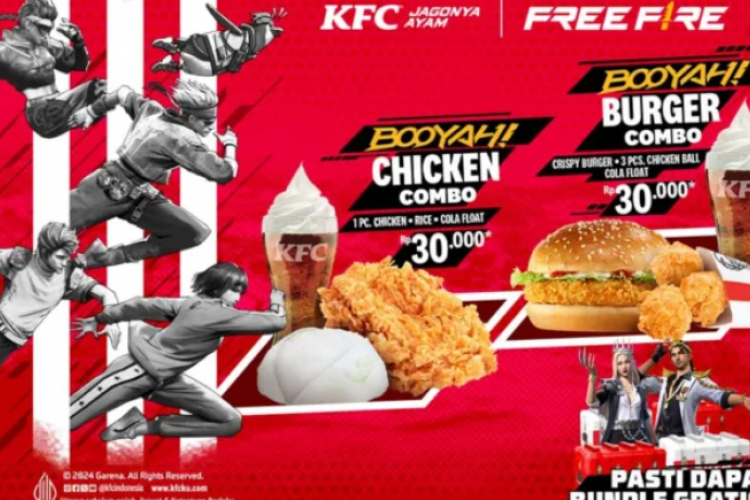 Kode Redeem FF x KFC Hari ini Selasa 21 Mei 2024, Pasti Dapat Bundle Gratis di Setiap Pembelian!