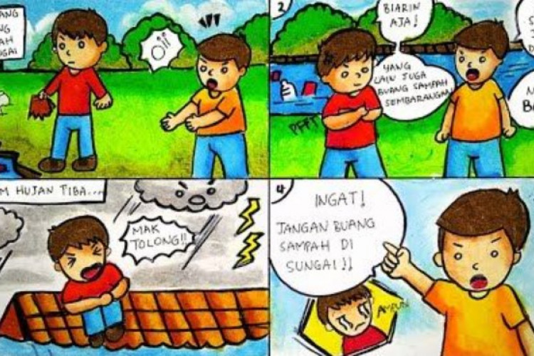 Contoh Komik tentang Sampah, Pesan Moral Untuk Kelestarian Lingkungan