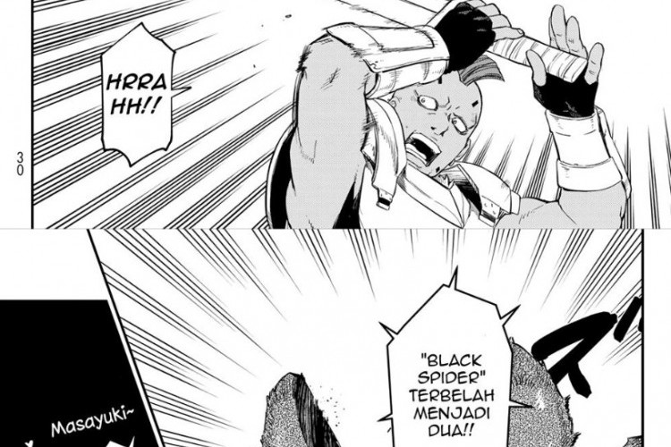 Baca Manga Tensei shitara Slime Datta Chapter 118 Bahasa Indonesia, Spider Black Mulai Tumbang!