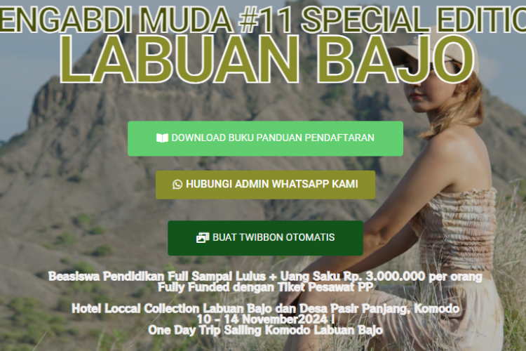 Arah Pemuda Indonesia Penipuan? Ini Buktinya! Beri Tawaran Menggiurkan Untuk Pengabdian Gratis ke Labuan Bajo 2024