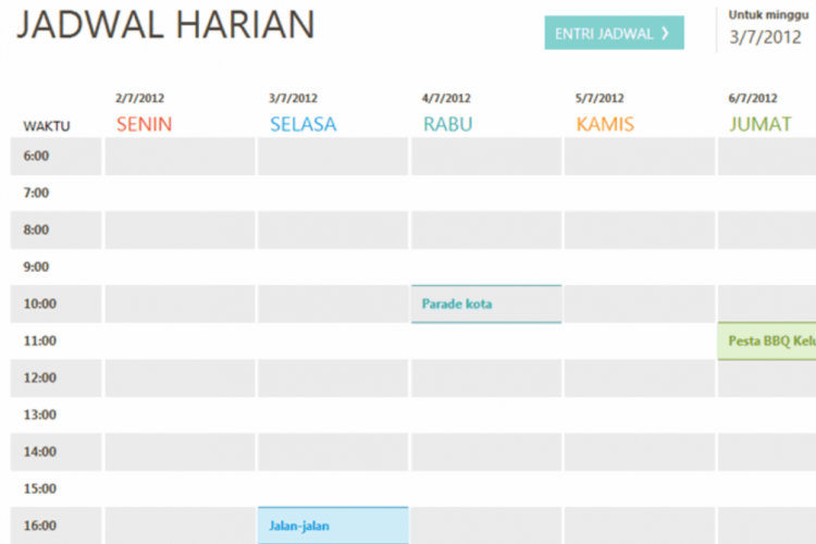 Contoh Jadwal Piket Security 4 Orang 2 Shift Kerja di Excel dan Word