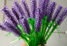 Cara Membuat Bunga Lavender dari Sedotan, Mudah Dibuat dengan Bahan Seadanya!