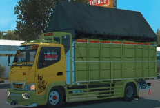 Download MOD BussID Truck Canter Cabe Knalpot Serigala Terbaru 2024, Full Strobo! Bonus Livery Gratis dan Epic